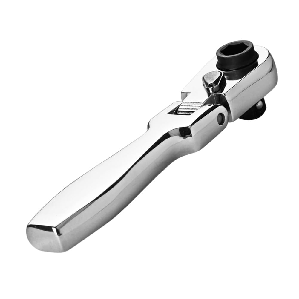 Aundhegrtt As Shown 2-In-1 Mini Ratchet Wrench With Activity Head Carbon Steel Double-Ended Wrench For Automotive 2-In-1 Flat