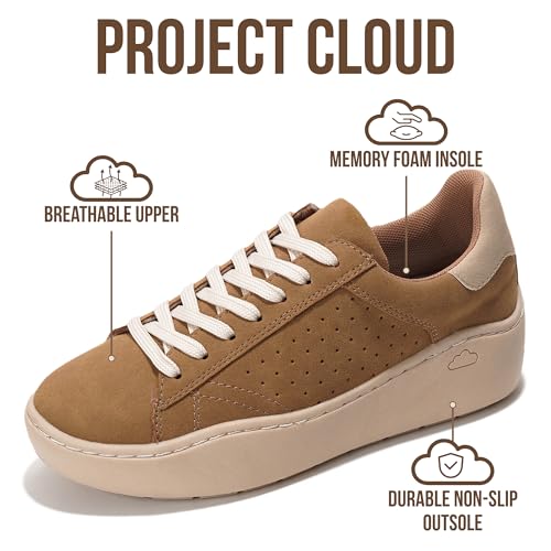 Image of Project Cloud Platform Sneakers for Women - Lightweight Womens Sneakers with Memory Foam Insole - Non Slip Lace-Up Womens Shoes - Perfect Summer Shoes for Women 2026 (Bossy)
