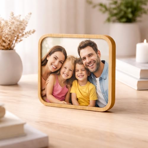 Image of Rangoli Personalized Photo Frame Size- 148mm x 148mm x 10mm | Custom Picture Frame with Your Photo | Premium Tabletop Frame for Home Decor, Gifts for Birthday, Anniversary & Special Occasions.. D-5
