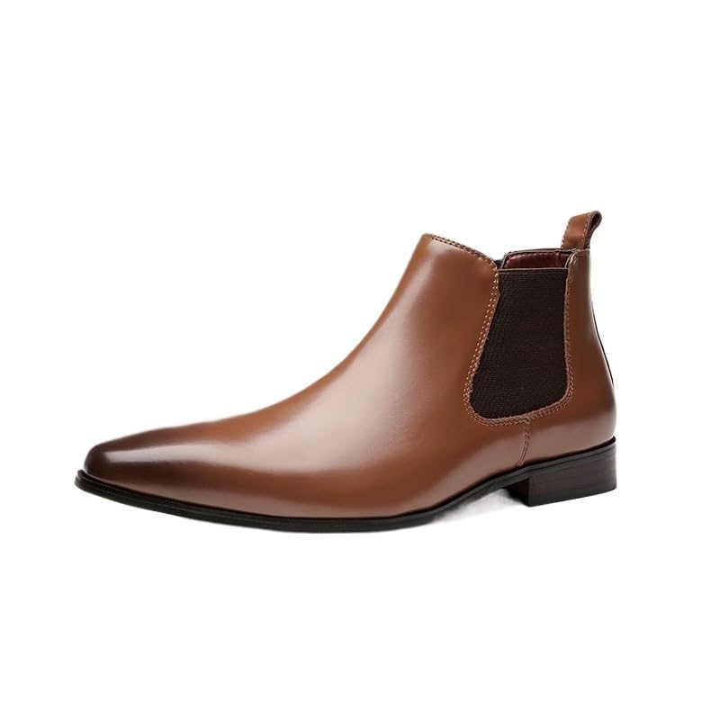 Men's Oxfords Shoes Casual Dress Boots Shoe Formal Fashion with Comfortable Padded Heel Collar for Men(White-Patch Five-Pointed star4,9)