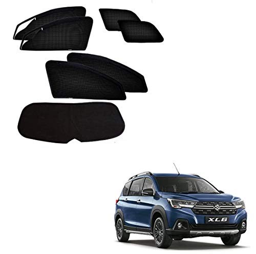Image of Kozdiko Zipper Magnetic Sun Shades Car Curtain with Dicky Set of 7 pcs for Maruti Suzuki XL6 /Maruti Suzuki Ertiga (2019-2024)