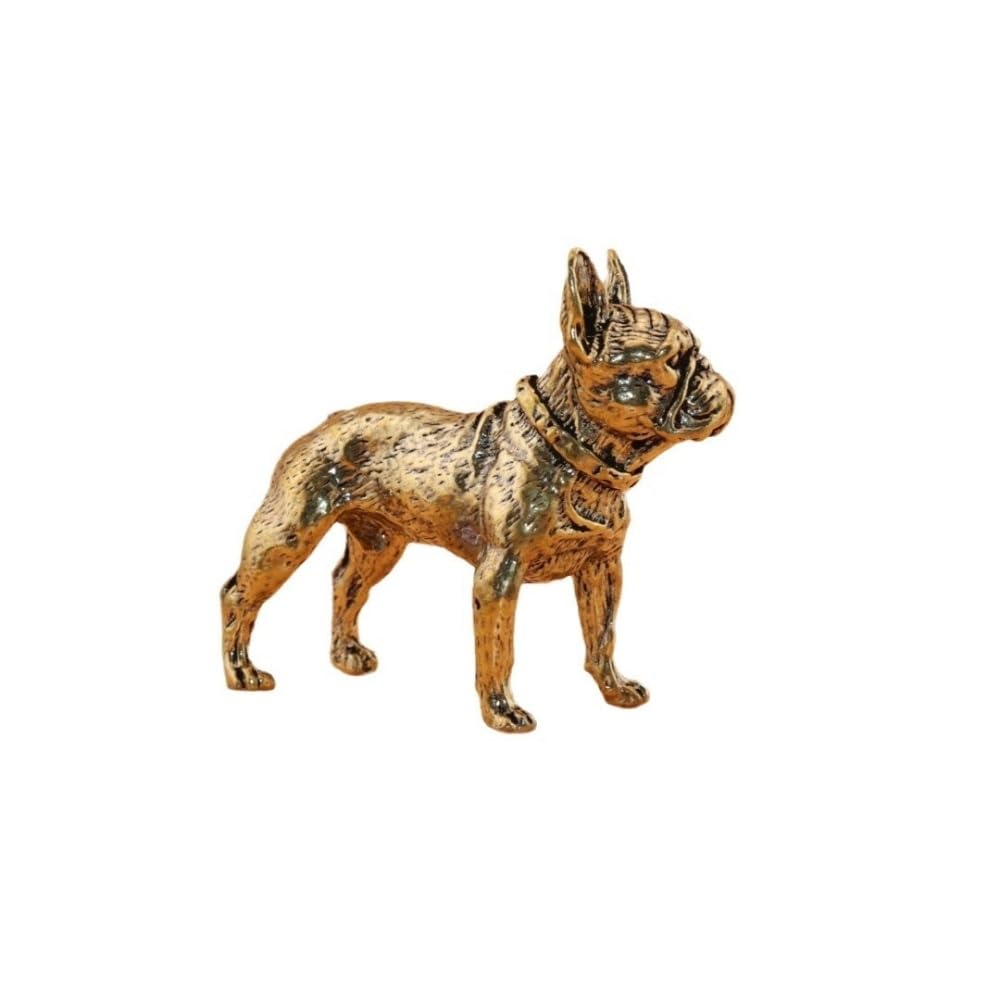 Huffa Bulldog Brass Shar Pei Dog Tabletop Ornament Antique Bronze Zodiac Tea Pet