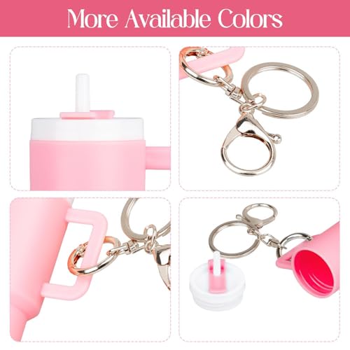 2PCS Adorable Mini Stanley Cup Keychain - Lip Balm Holder & More4