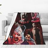 Terrifier 2 Kids Adults Ultra-Soft Micro Fleece Blanket Throw All Season Fuzzy Lightweight Throw Blankets for Office Company Home Couch Bed Sofa 40'X30'
