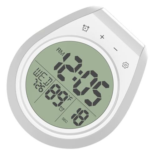 ABOOFAN Digital Wall Clock Cup Bathroom Clock Temperature Display Easy to Shower Timer for Home Use Modern Design for Kitchen and