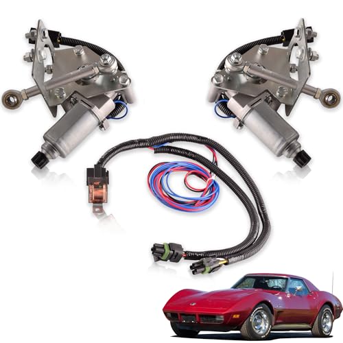 Image of Electric Headlight Motor Conversion Kit Compatible For Chevrolet Corvette C3 1968-1982 Replace 914015