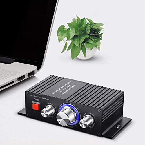 Mini Bluetooth Audio Component Amplifiers 100W Dual Channel Stereo Amplifier Home Speaker for Smart Phone, iPhone, iPad and Computer Receiver Pairing.(Power Adapter is not Included)