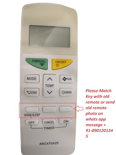 Image of AMAZOR Ac Remote- Model 132A ARC470A25 Compatible with Daikin Ac Remote Original | Suitable for 1 | 1.2 | 1.3 | 1.5 | 1.8 | 2 | 2.2 | 2.5 | 3 Ton Split and Window Air Conditioner
