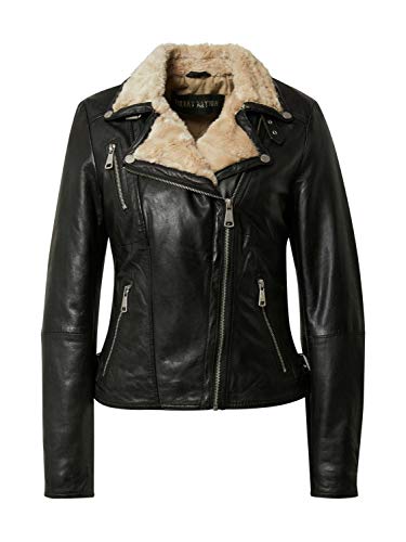 Preisvergleich Produktbild Freaky Nation Damen Winter Biker Princess Lederjacke, Black / beige, XXL