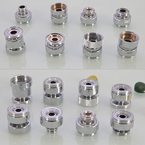 360 Degree Swivel Faucet Adapter, 16mm Male to 22mm Male NPT Thread Brass Sink Faucet Adapter Water Purifier Tap Aerator Connector