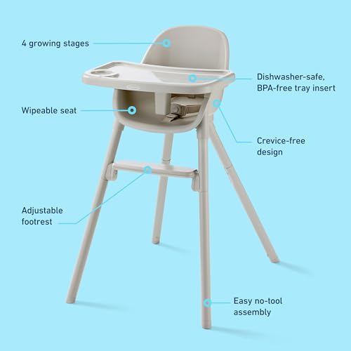 Graco Ready2Dine 4-in-1 Highchair, Portable High Chair with 4 Growing Stages, Foldable Baby High Chair, Toddler Feeding Seat, Youth Stool, and Big Kid Seat, Walker - image 7