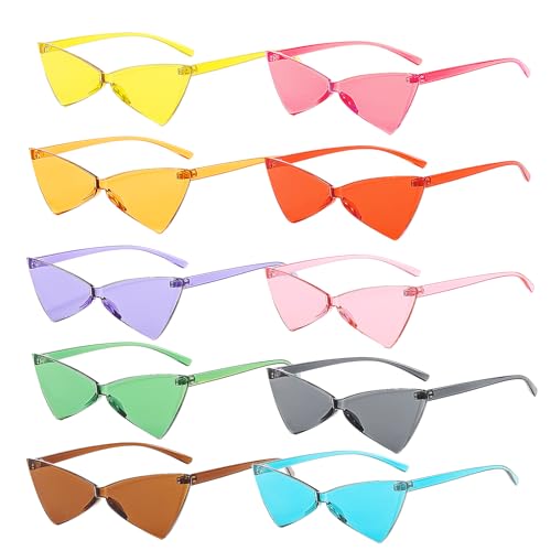 Zuzer Gafas de Fiesta 10PCS Gafas de Sol de Fiesta Multicolor