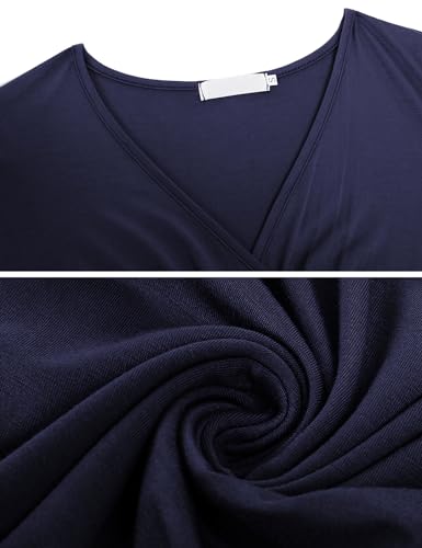Litherday Ensemble de Pyjama Maternité en Coton Pyjama de maternité,Bleu,M – vue 7