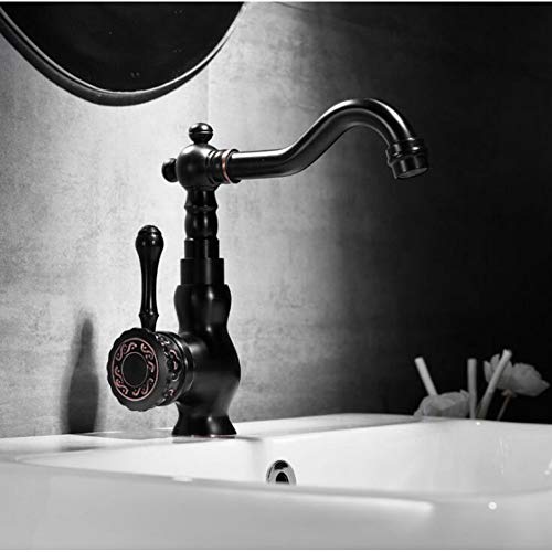 WEILINW Küchenarmatur Messing Bad Wasserhahn schwarz Waschbecken Wasserhahn Küchenspüle Wasserhahn Messing Wasserhahn Becken Standmixer Wasser