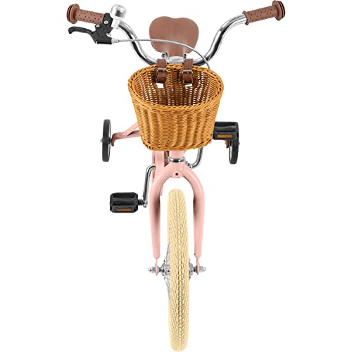 Retrospec Beaumont Mini 16 Inch Kids Bike For 4-6 Year-Olds With Cushioning Tires, V-Brakes, Training Wheels, Basket And Bell For Boys And Girls Childrens Bicycle #TOP2