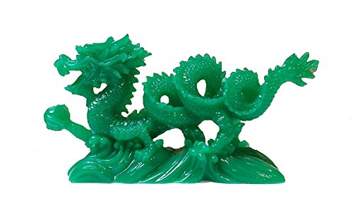 Chinese Feng Shui Jade Resin Dragon Statue and Figurines and Sculptures and Collectibles