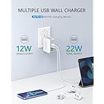 LENCENT Multiple USB Wall Charger, [22W/4.4A] 4 Port USB Travel Power Adapter, All in One Worldwide Cell Phone Charger With UK US EU European Australia, International Block Cube Plug for iPhone & IPad - Image 3