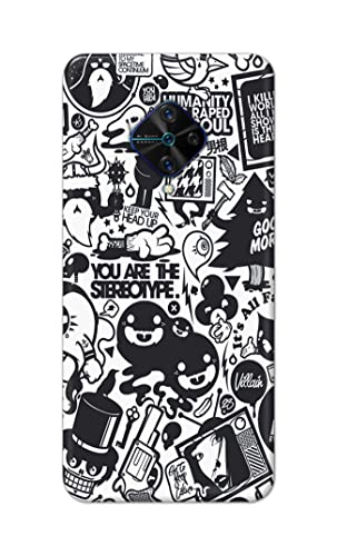 Image of Printed Hard Back Cover Case for Vivo S1 Pro Back Cover (Mixed Cartoon) -1302