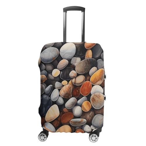 Rocks And Pebbles Luggage Cover, Washable Elastic Suitcase Cover Protector Fit 18-32 Inch Luggage