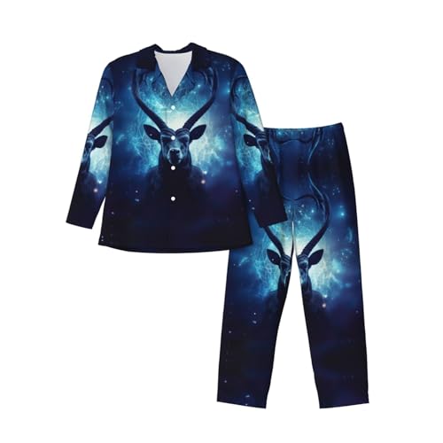 Ensemble pyjama homme Bélier noir avec pantalon à poches confort