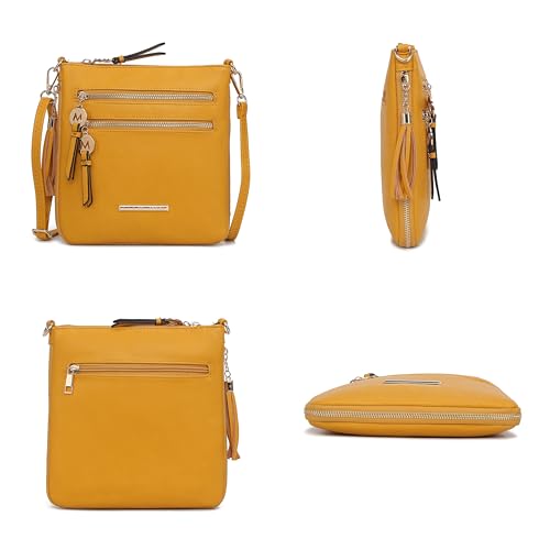 Image of MKF Collection Crossbody Bag for Women, Vegan Leather Expandable Messenger Purse, Pocketbook Handbag Shoulder Bag by Mia K