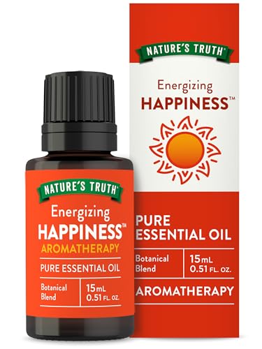 Nature's Truth Happiness Essential Oil | 15 mL | for Diffusers and Aromatherapy | Pure Plant Based, Non-GMO & Gluten Free