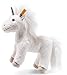 Steiff Unica Einhorn - 25 cm - Plüscheinhorn stehend - Kuscheltier für Kinder - Soft Cuddly Friends - weich & waschbar - weiß (087783)