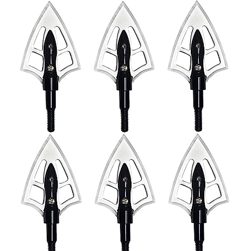 Cqwsbsy 6Pk Bow Hunting Broadhead 125 Grain Stainless Steel 2 Blades Hunting Tips For Crossbow Compound Bow Archery Hunting thumb #3