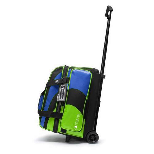 Pyramid Path Deluxe Double Roller With Oversized Accessory Pocket Bowling Bag (Lime Green/Royal Blue) #TOP1
