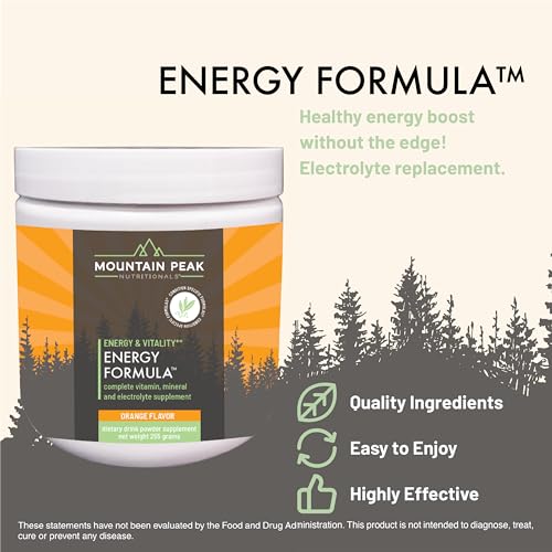 Energy Formula - Multivitamin & Mineral Supplement with Electrolytes - for Calm & Focused Stamina - Non-GMO, Vegan, Gluten-Free - Orange Flavor (255g) - Image 3