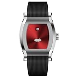 Specht & Söhne Jump Hour Automatic Mechanical Men Watch Sapphire Crystal Stainless Steel Wristwatch (Red-Black)