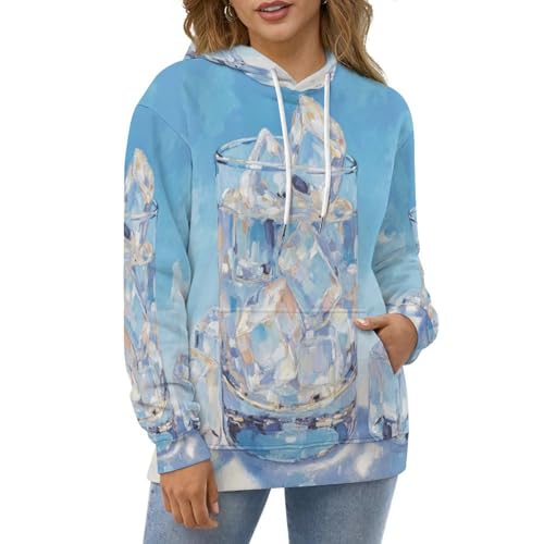 Pull imprimé 3D glaçons pour look Harajuku urbain - 3