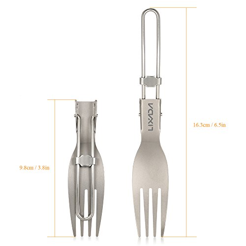 Nishore Titanium Fork Fork Ultralight Outdoor Portable Dinner Fruit Fork Talheres Talheres para Camp