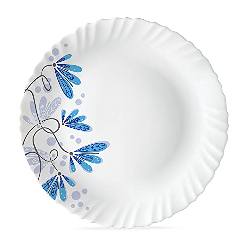 Image of Larah by BOROSIL Twilight 6 Pcs Opalware Plate Set (Dia - 10 inch), White