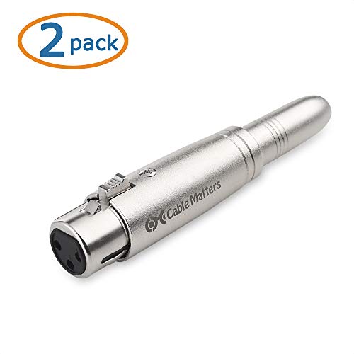 Cable Matters 2-Pack Adaptador 6.35mm TRS a XLR Hembra a Hembra miniatura 2