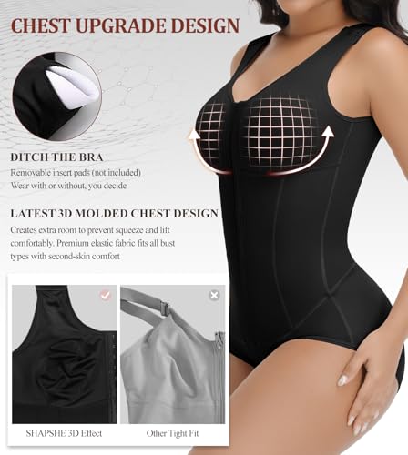 Faja abdominale triple compression SHAPSHE avec soutien-gorge intégré - 3