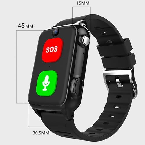 Orologio di posizionamento GPS con fotocamera, videochiamata 4G impermeabile, assistente vocale AI, avviso di rilevamento cadute SOS, monitoraggio della frequenza cardiaca e della pressione sanguigna