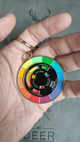 Image of Creative Color Wheel Enamel pin, The Spinning Wheel Moves Nicely，Color Wheel Brooch