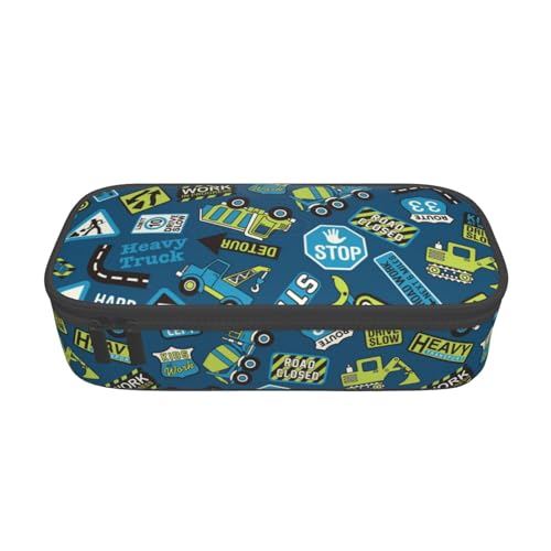 Image of Truck Pencil Case Aesthetic Large Capacity Pen Pouch | Storage Bag with Compartments for Travel School Office Organizer