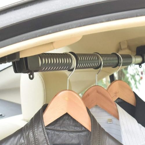 Image of Oshotto Car Telescopic Clothes Hanger Bar, Car Clothes Rod Bar, Heavy-Duty Non-Slip Rubber Clothes Bar For All Cars