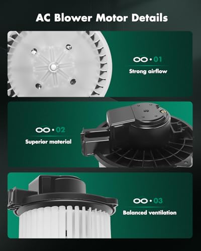 Image of SCITOO AC Heater Blower Motor w /Fan HVAC Blower Motor fit for 2008-2015 for Cadillac CTS /2007-2009 for Cadillac SRX /2007-2009 for Lexus RX350 /2010-2014 for Subaru Outback Front