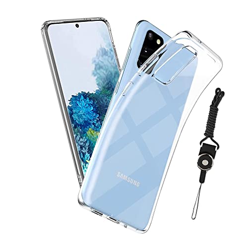 Galaxy S20 5G SC-51A / SCG01 用の ケース クリア カバー TPU 耐衝撃 携帯便利 ストラップホール付属 ネックストラップ付 極薄 黄変防止 柔らかい すり傷防止 指紋防止 耐久 GALAXY S20