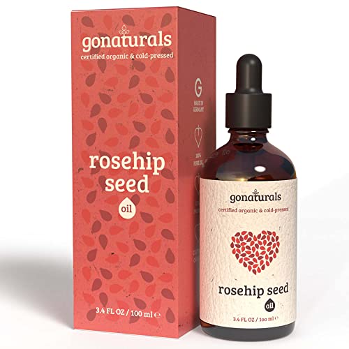 GONATURALS Organic Rosehip Oil For Face - Rosehip Seed Oil Organic Cold Pressed Formula Serving As A Natural Rosehip Face Moisturizer & Facial Oil - Rose Face Oil, 3.4 Fl Oz