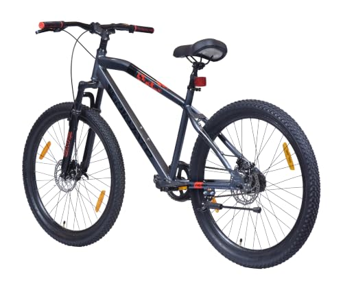 Image of Hero Ninjato 26T Single Speed Mountain /City Bicycle for Mens | Grey | Front Suspension | Disc Brake | Steel Frame : 16.9 inch | Rider Height : 5ft 0 inch - 5ft 8 inch | 85% Pre-Assembled Bicycle