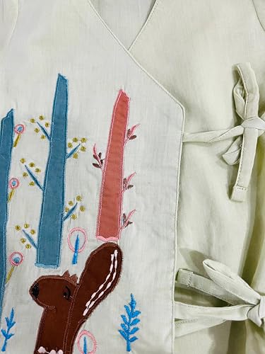 Image of Organic Cotton Jhabla Set for Infants and Toddlers | Front Buttons Unisex Jabla | Soft Mulmul