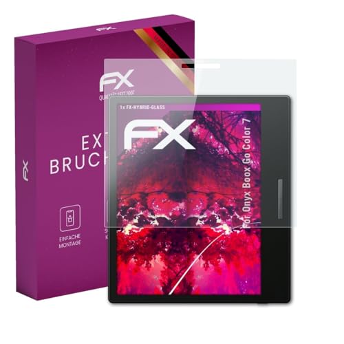 atFoliX Plastic Glass Protective Film compatible with Onyx Boox Go Color 7 Glass Protector, 9H Hybrid-Glass FX Screen Protector