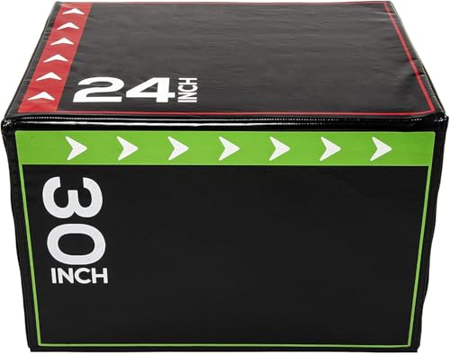 Image of Body maxx 3 in 1-20 Inch 24 Inch 30 Inch Foam Plyometric Box Jumping Exercise. Plyo soft box for jumping at home & club usage.