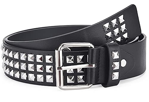 INOGIH Punk Rock Rivet Belt, Womens Studded Goth Belt for Jeans2