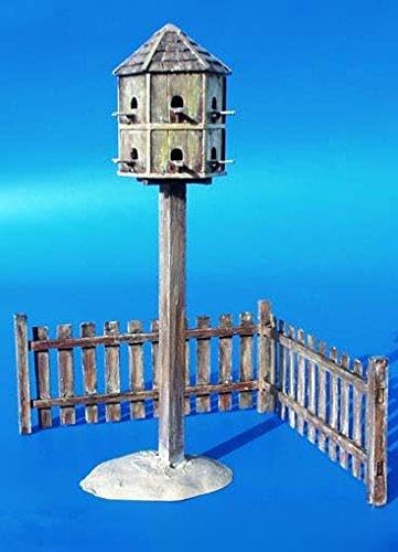 Pigeonnier de 17cm d'architecte miniature avec clôtures en kit pour diorama