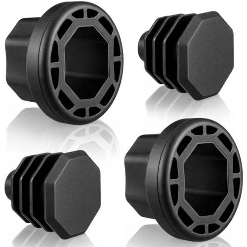 Teyva Daily 2 Pcs Lacrosse Sliding End Cap Lacrosse Stick Butt End Caps Hockey Stick Supplies Sturdy & Easy to Install Lightweight Durable(Black)
